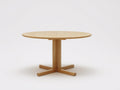 Table de jardin en bois naturel 136x136x74 cm - adapté à l'extérieur - style contemporain avec piètement croisé