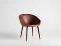 Chaise de salle à manger en cuir synthétique brun 58x56x78 cm - pour salle à manger et cuisine - dossier enveloppant - style moderne