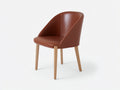 Chaise de salle à manger en cuir synthétique brun 59x56x80 cm - pour salle à manger et cuisine - dossier enveloppant - style moderne