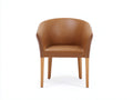 Chaise de salle à manger en cuir synthétique brun 60x57x79 cm - pour salle à manger et cuisine - dossier enveloppant - style moderne